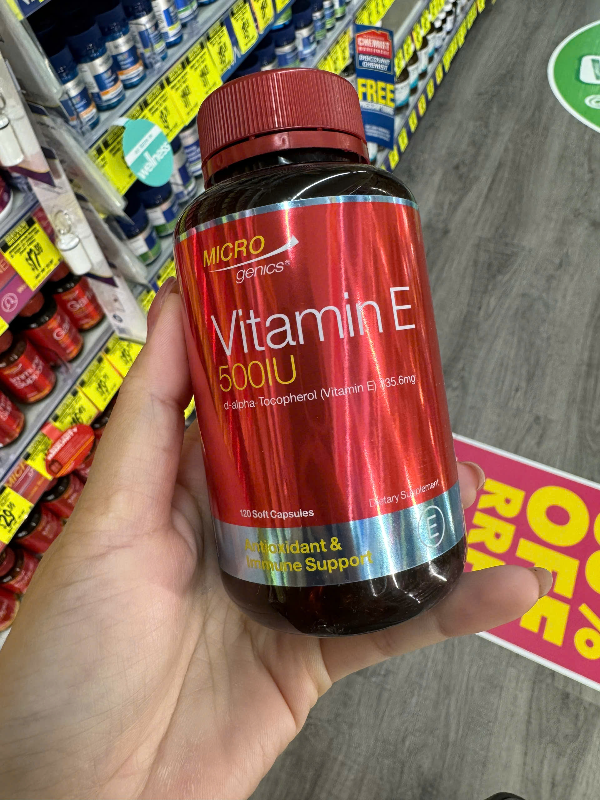Viên uống Vitamin E Microgenics 500IU 120 Viên